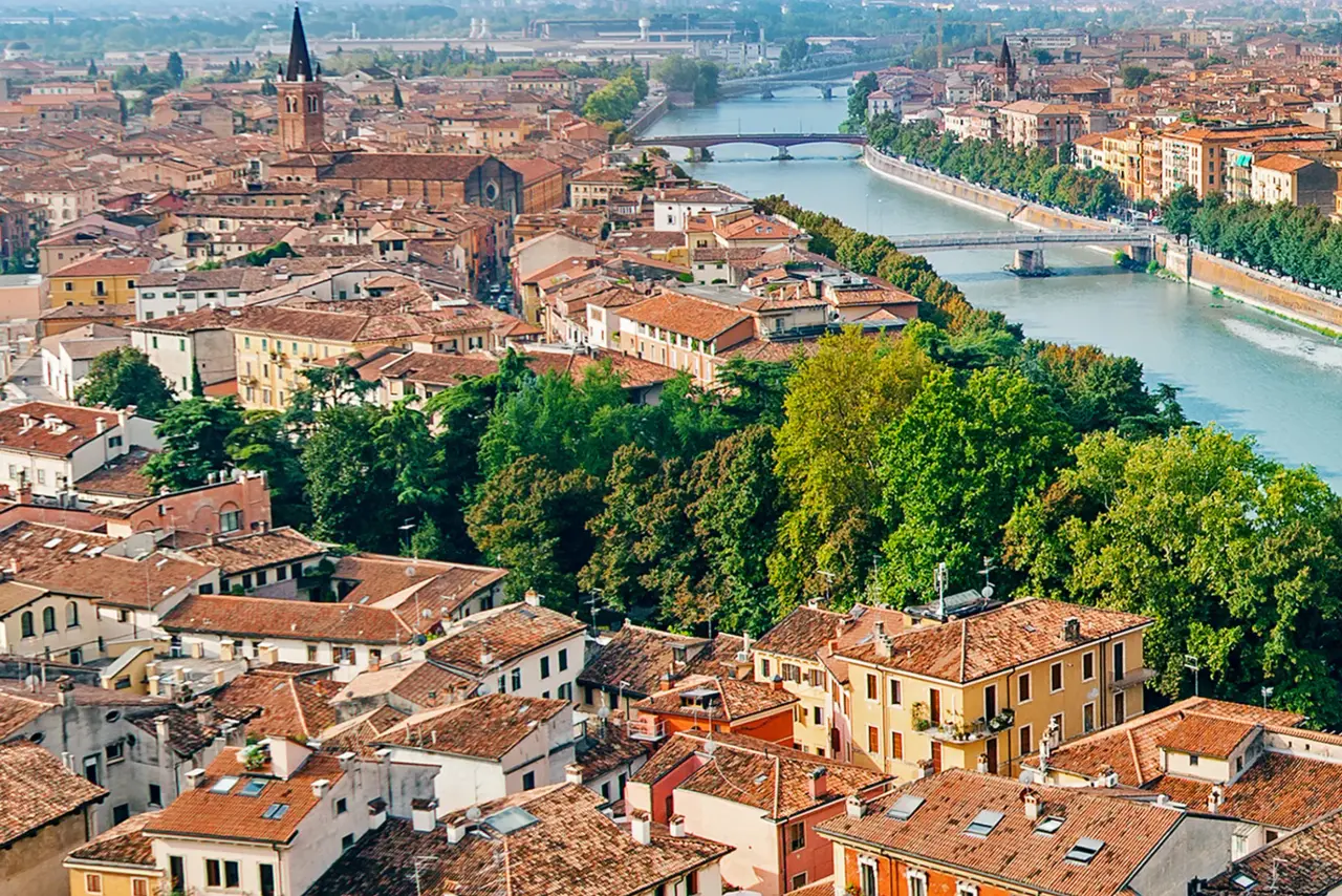 Verona Blick Stadt Sommer