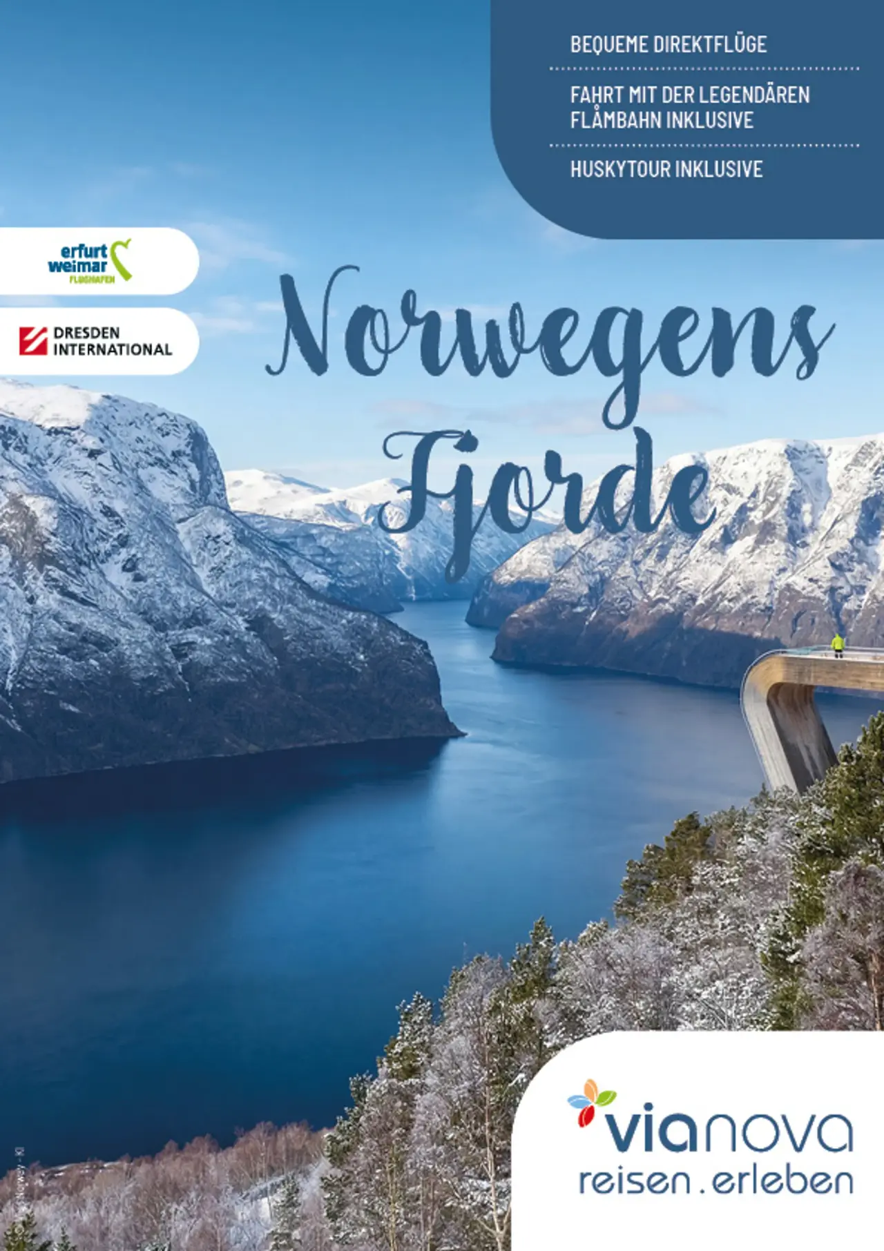 Winter Norwegen Fjorde Geiranger Schnee