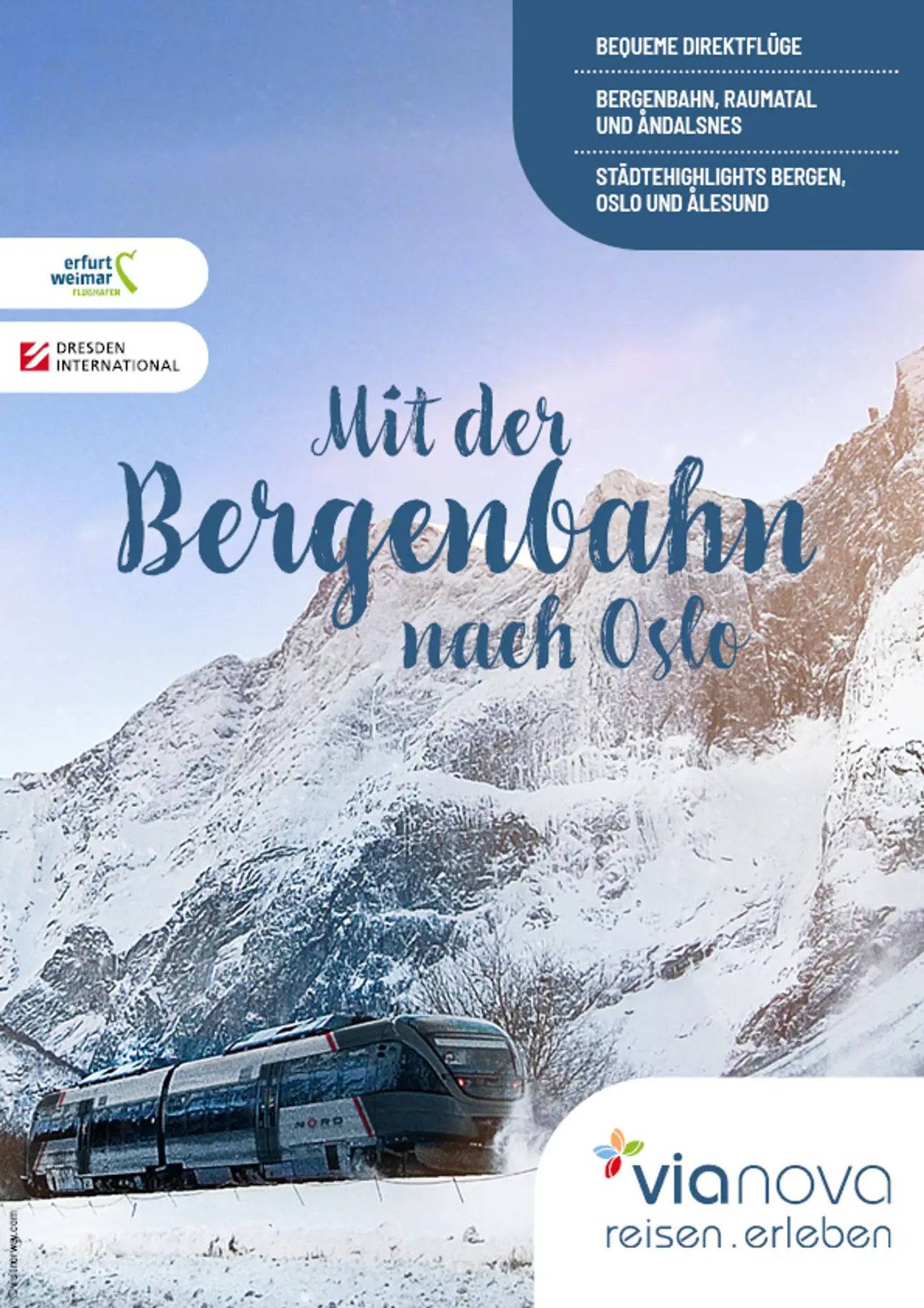 Raumabahn Winter Schnee Norwegen Berge
